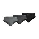 Paquete De 3 B&oacute;xers Mini Para Hombre Boss De Algod&oacute;n, Carb&oacute;n/negro/gris Oscuro