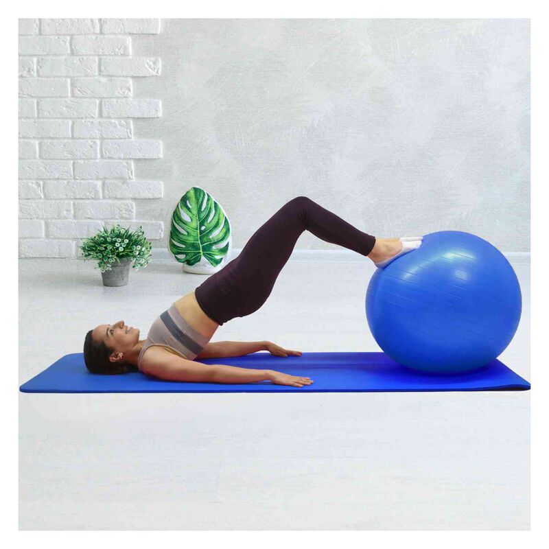 Pelota Pilates Yoga Azul 60 Cm Fitness + Bomba ... image number null