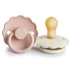 Chupete Frigg Daisy De Caucho Natural Sin Bpa, 0-6 Meses, Paquete De 2