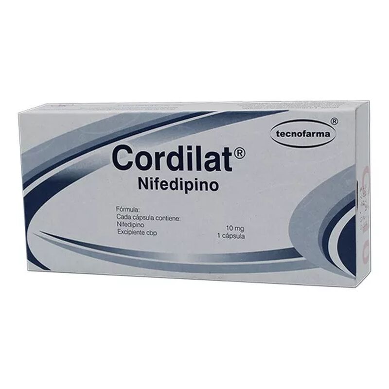 Cordilat Nifedipino 10 Mg Con 20 C&aacute;psulas image number null