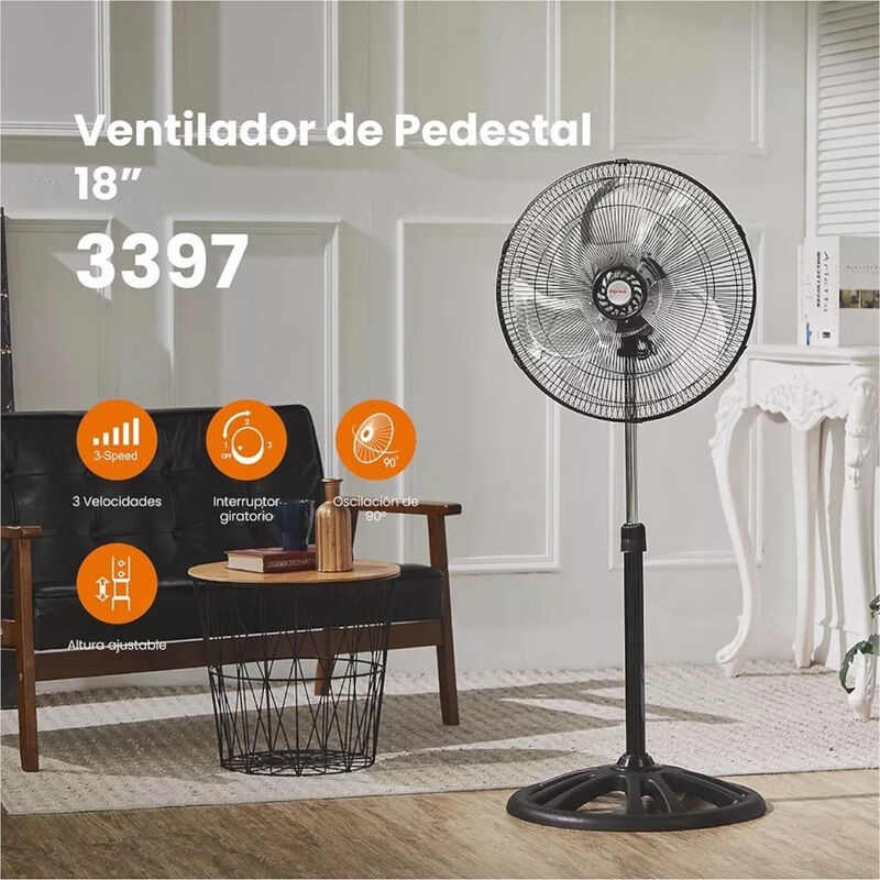 Ventilador de Pedestal 18" MYTEK 3357 3 Velocid... image number null
