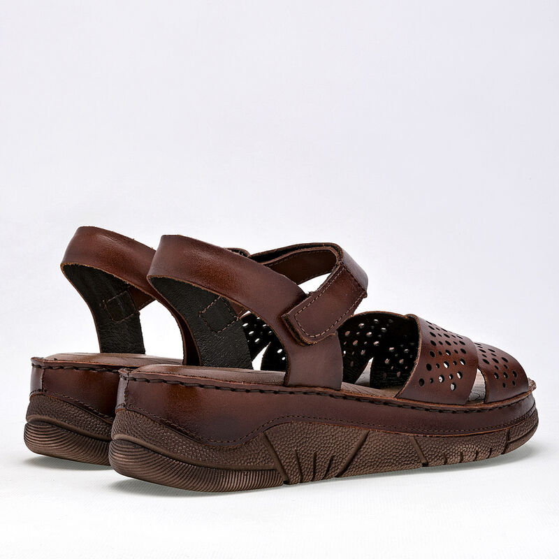 Lobo Solo Sandalia para mujer caf&eacute; image number null