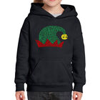 Sudadera Con Capucha Word Art Para Ni&ntilde;a - Gorro de Elfo Navide&ntilde;o - Negro