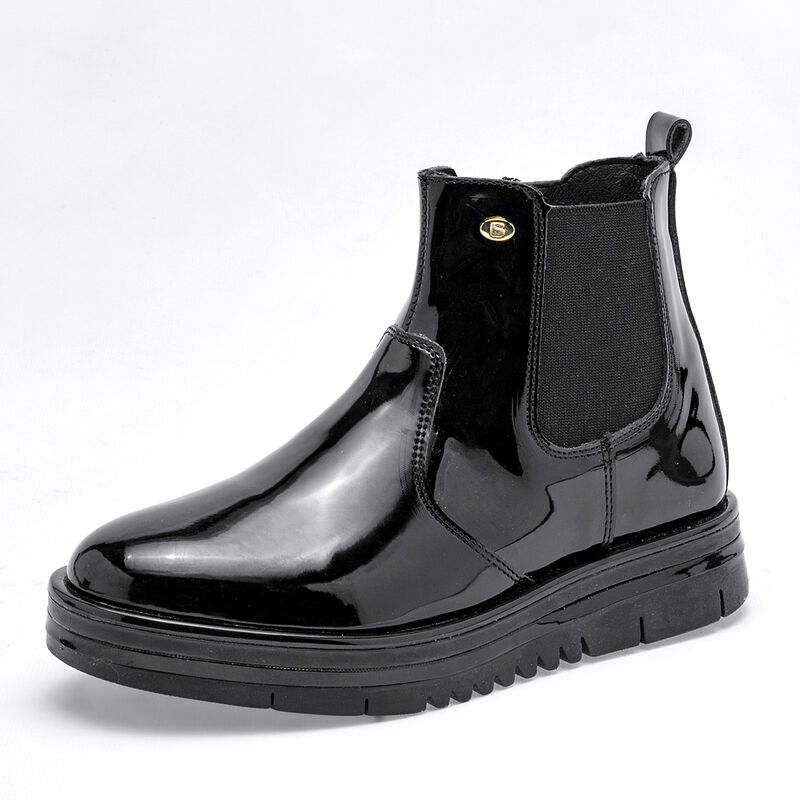 Coqueta Bot&iacute;n para ni&ntilde;a negro charol image number null