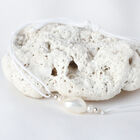 Pulsera hilo ajustable blanco con perla