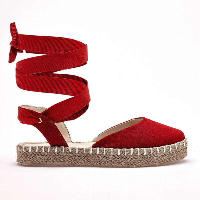 Queen sandalia tipo alpargata para mujer rojo c... image number null