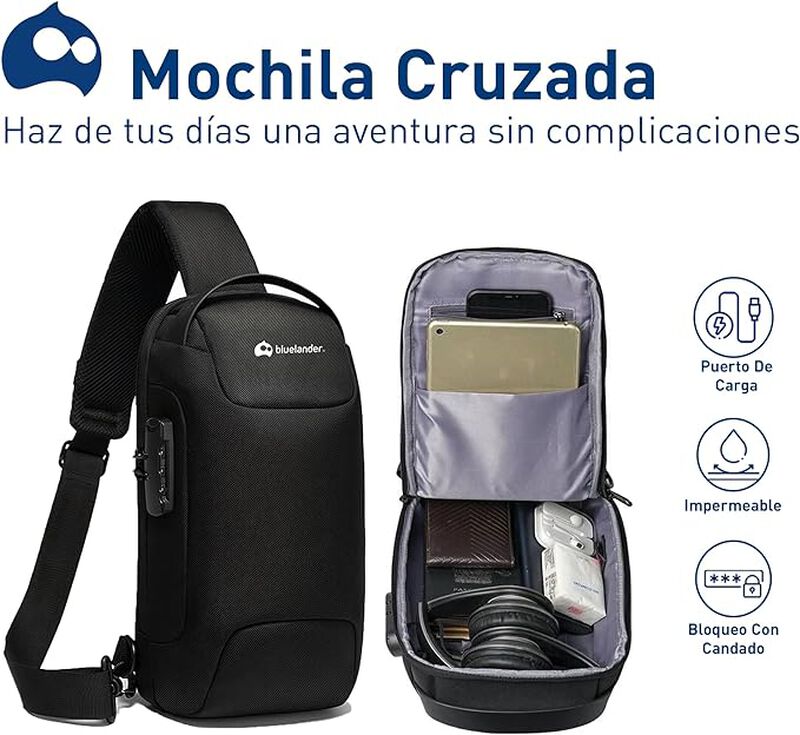 Mochila Antirrobo Cruzada Bluelander image number null
