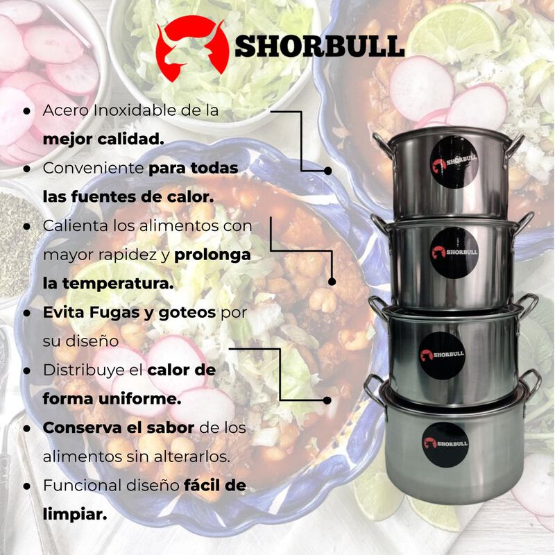 Juego de ollas con tapa Acero Inoxidable 8 pz E... image number null