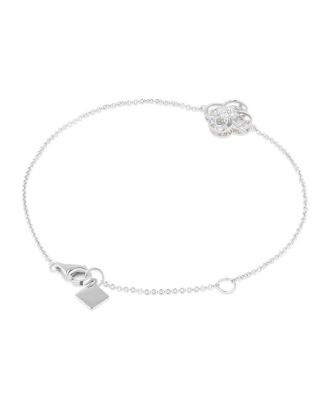 Pulsera Oro Blanco 14k Con 9pts De Diamante Asp... image number null