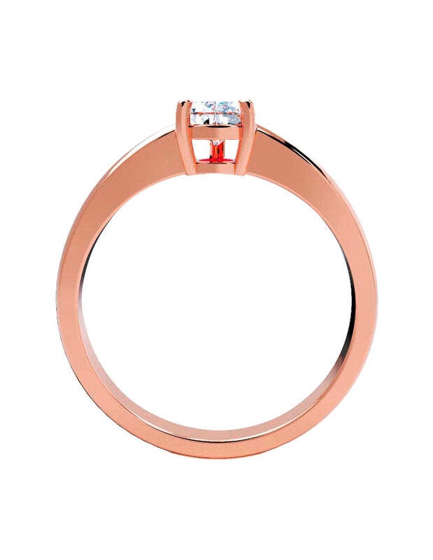 Anillo de Compromiso de 14K con Diamante de Lab... image number null