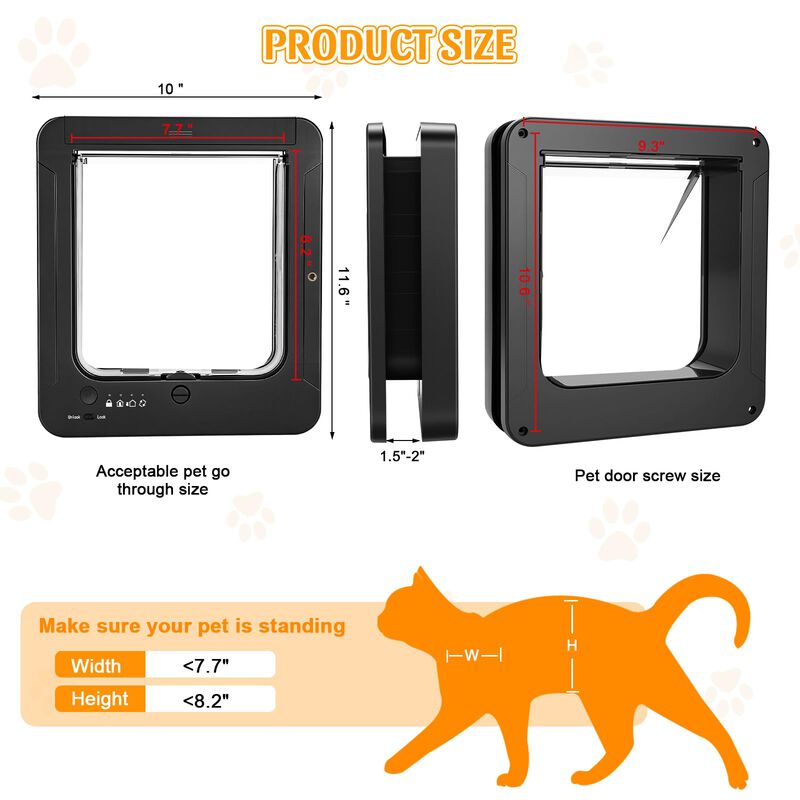 Puerta Para Gatos Cuibird Rfid De 4 V&iacute;as Con Co... image number null