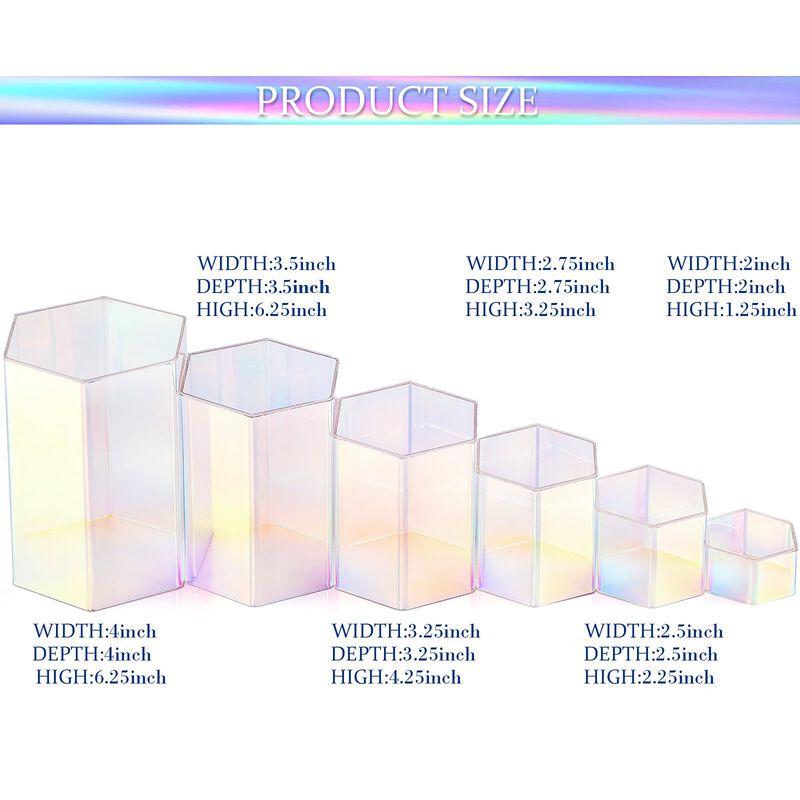 Soportes Jetec rainbow de acr&iacute;lico, 12 unidades image number null
