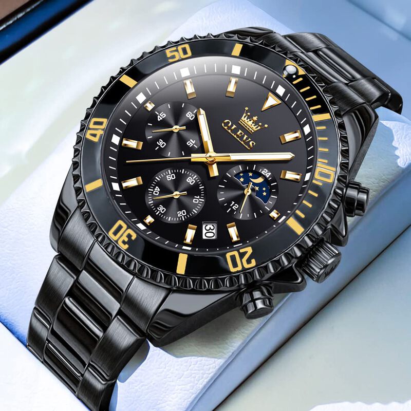 Reloj Olevs Fashion Para Hombre Cron&oacute;grafo De A... image number null