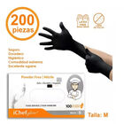 Guantes De Nitrilo Ichef  Negro 200 Pzas Pzas Talla M