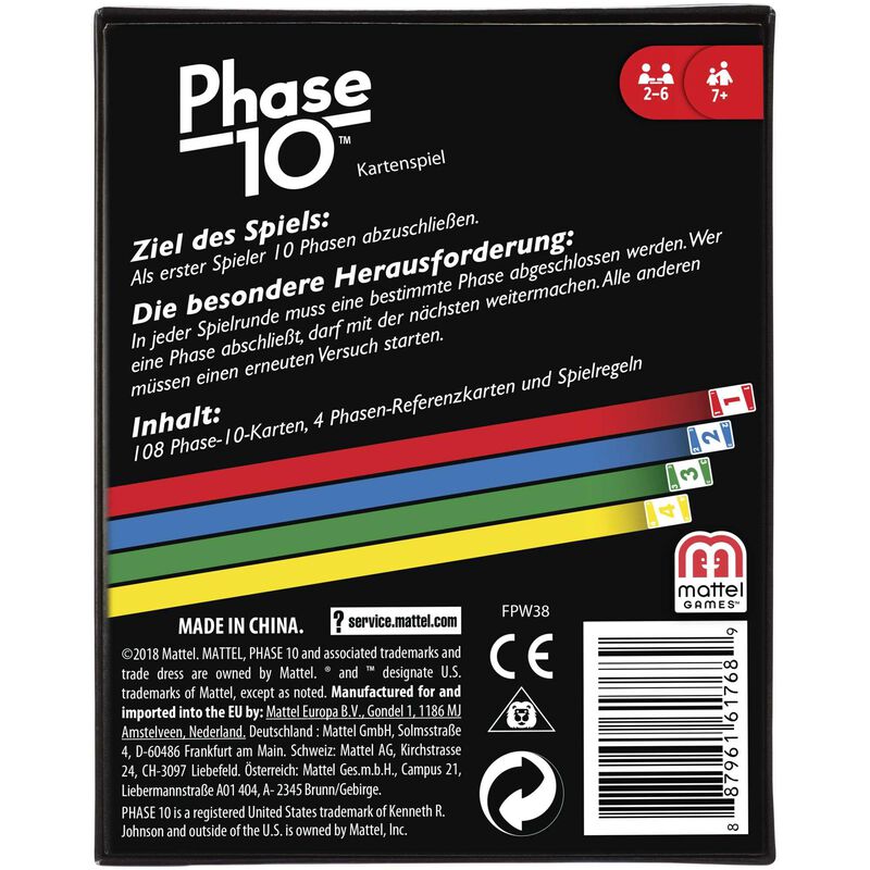 Juego De Mesa Mattel Phase 10 Multicolor image number null