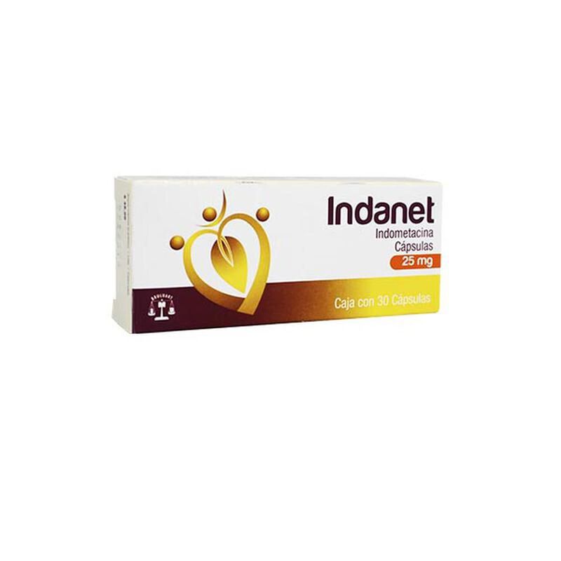 Indanet 25mg caja con 30 c&aacute;psulas image number null
