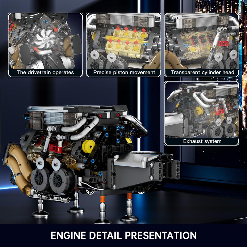 Kit De Motor Mould King W16 Twin V8 Visible, Mo... image number null