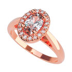 Anillo de Compromiso en Oro Rosa 10K con Circonia -  Talla:4.5/ FJ580-10R-CZ-45