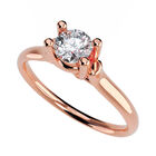 Anillo de Compromiso de 14K con Diamante de Laboratorio 0.20 CT F VS1 Talla 4.5 ORO ROSA 14K &ndash; / M461-20-14R-LG-45