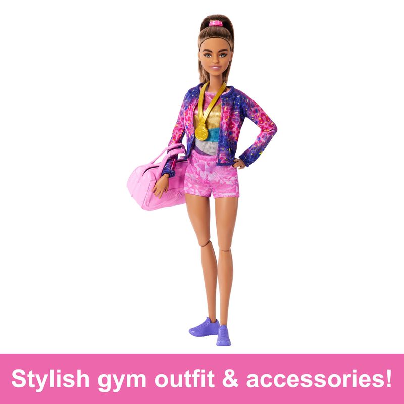 Set De Gimnasia Barbie Careers Con Mu&ntilde;eca Moren... image number null