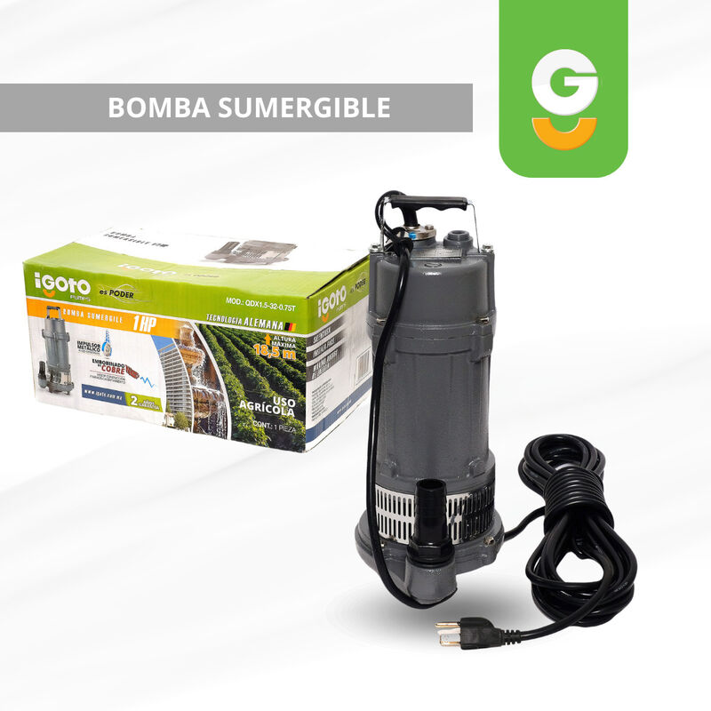 Bomba Sumergible Agua 1 Hp  + Ref23 Impulsor  Q... image number null