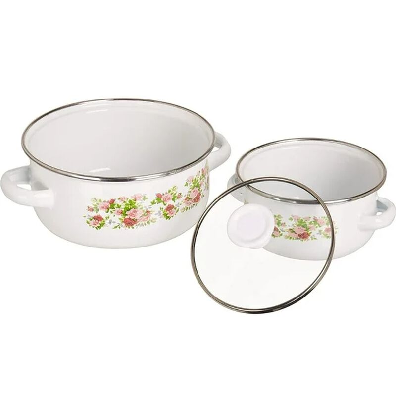 Hot Spot Juego de 3 Ollas de Peltre con Tapa 12... image number null