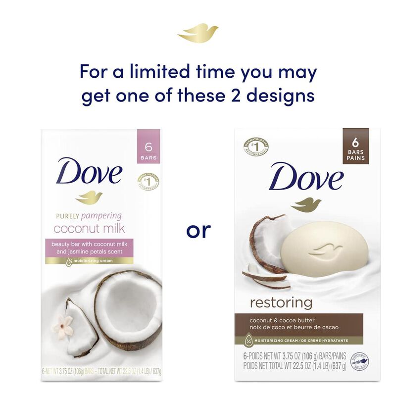 Dove Purely Pampering Barra De Belleza, Coconut... image number null