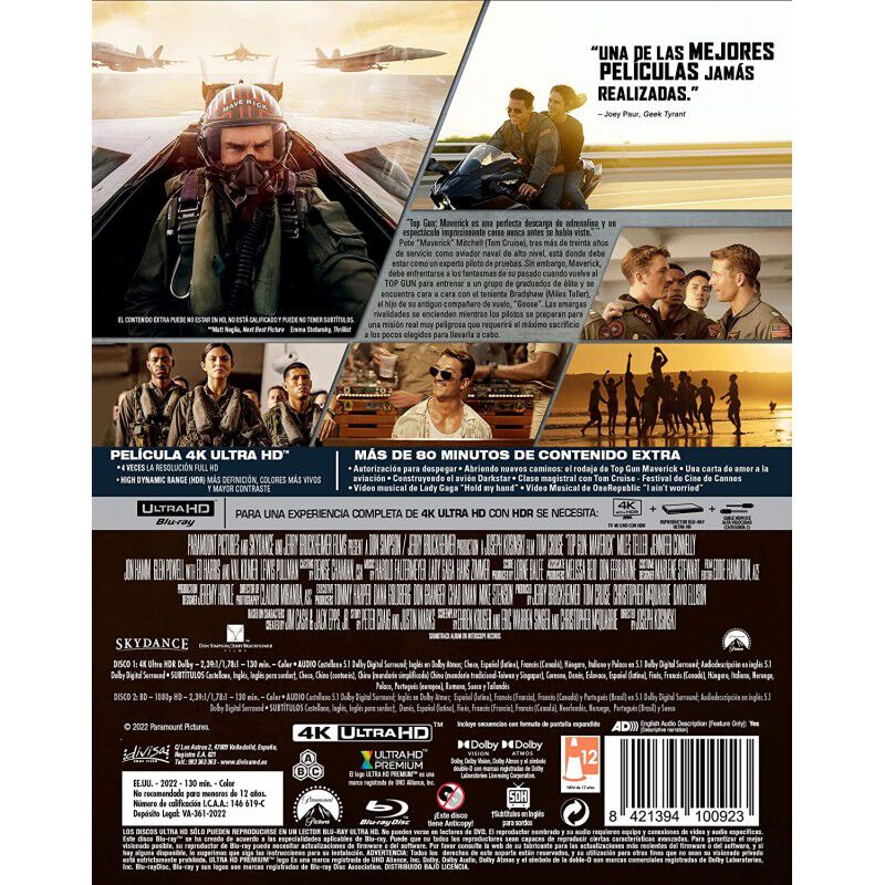 Top Gun: Maverick (Edici&oacute;n Steelbook) [4K UHD +... image number null