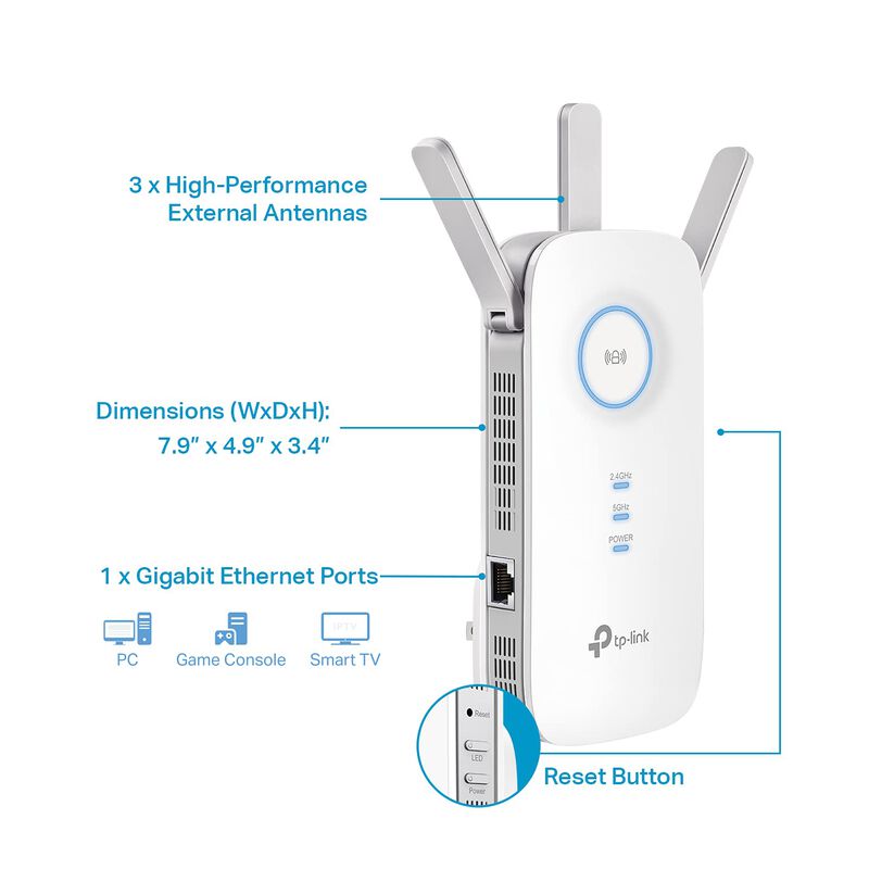 Extensor Wifi Tp-link Ac1900 Re550, 1900 Mbps, ... image number null