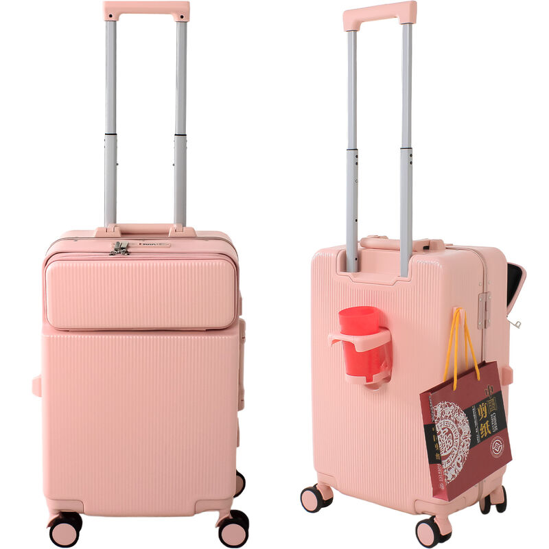 Maleta Cabina Porta Vasos 4 Ruedas Equipaje Dob... image number null