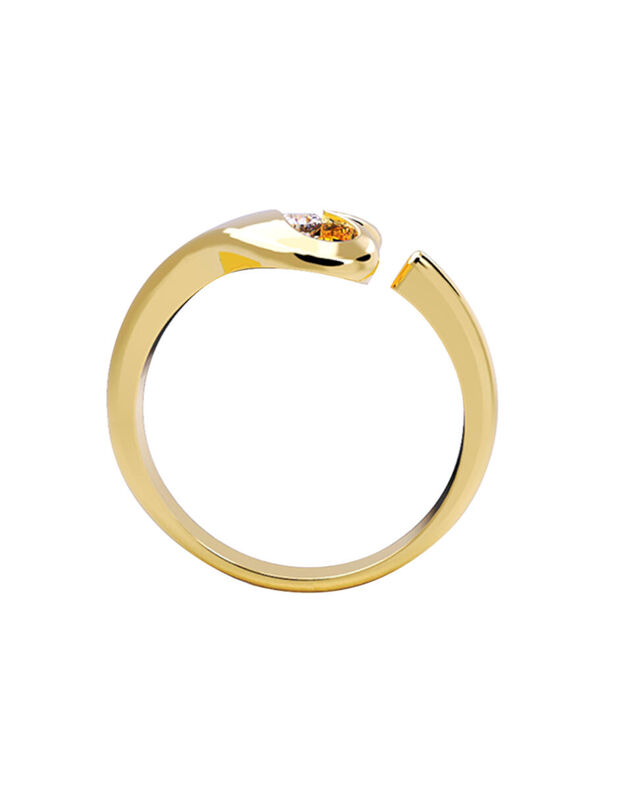 Anillo de Compromiso en Oro de 10K con Circonia... image number null