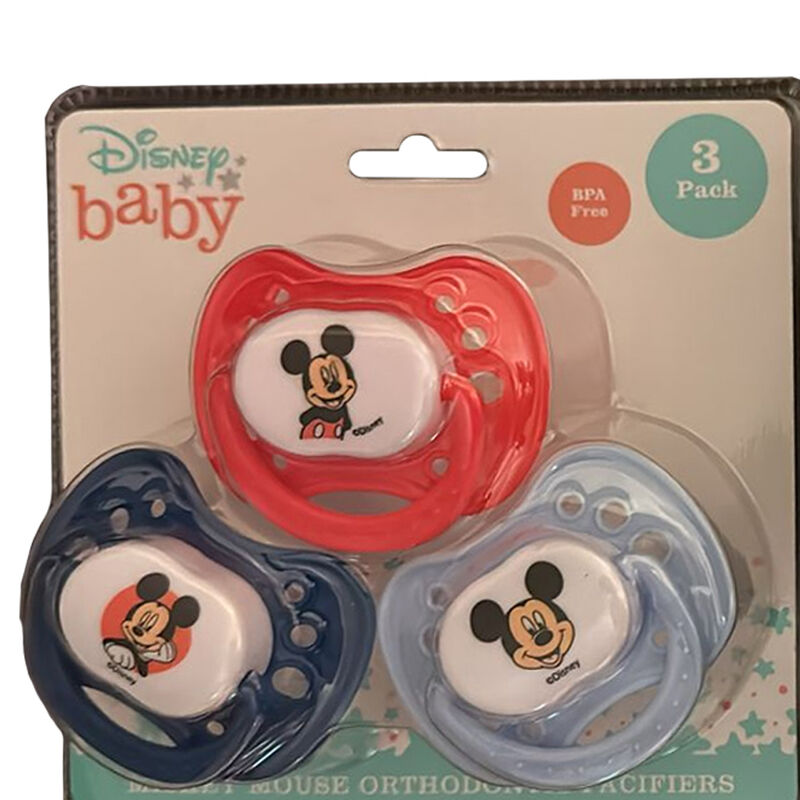 Chup&oacute;n Ortod&oacute;ntico Disney Baby Mickey 3pz Rojo ... image number null