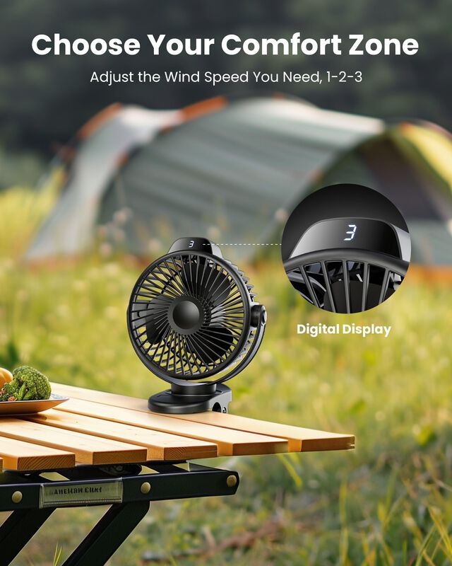 Ventilador Port&aacute;til Con Clip Koonie, Bater&iacute;a Us... image number null