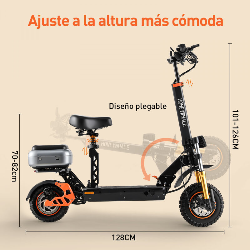Scooter Electrico Honey Whale H3 Negro image number null