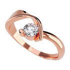 Anillo de Compromiso en Oro Rosa 14K con Circonia -  Talla:4.5/ FJ739-14R-CZ-45