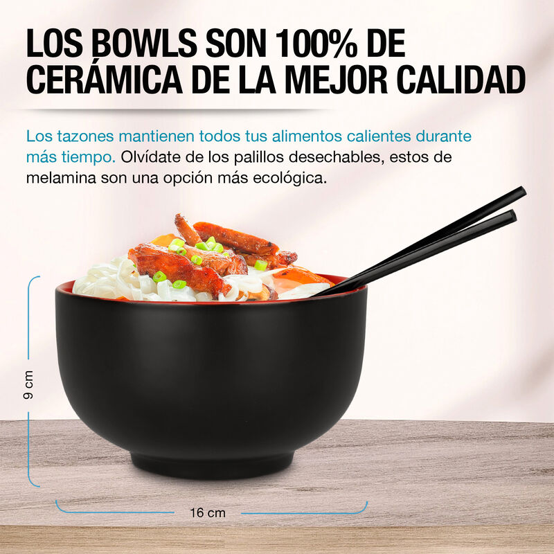 4 Bowls de Cerámica para Ramen image number null