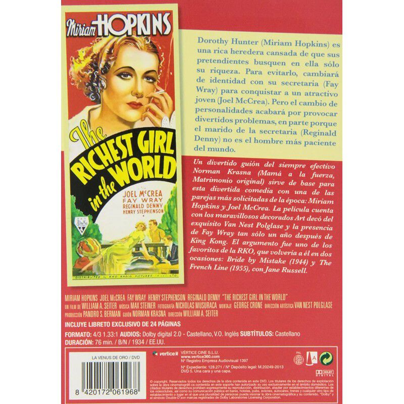 Filmoteca Rko: La Venus De Oro (dvd) image number null