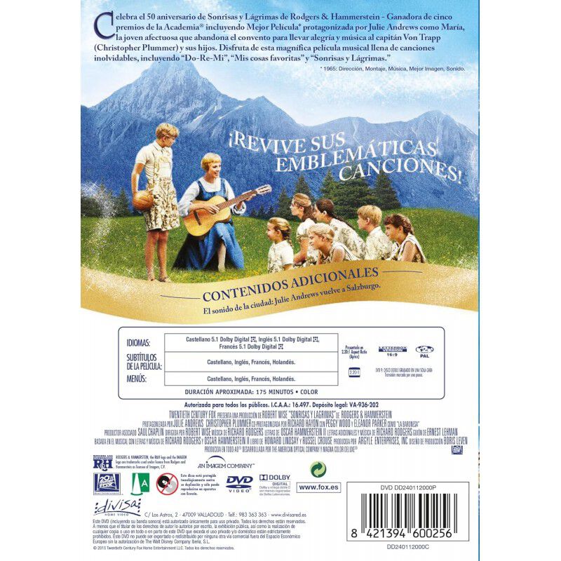 Sonrisas y Lagrimas (The Sound of Music) (DVD +... image number null