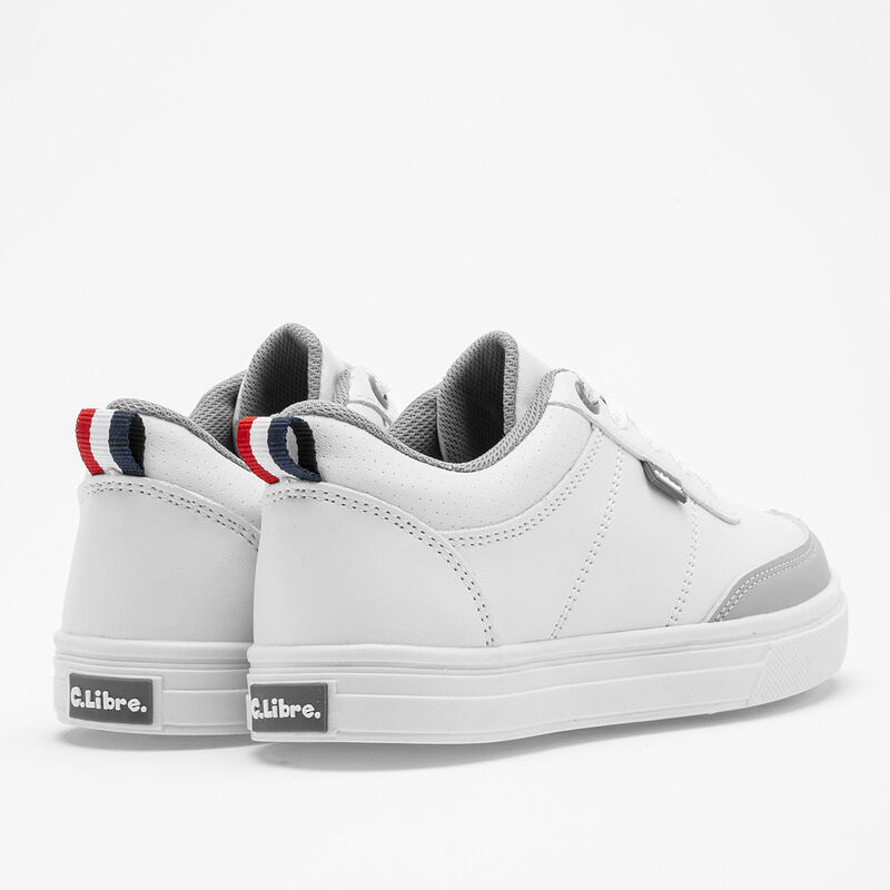 C>Libre Tenis urbano para ni&ntilde;o. Blanco gris image number null