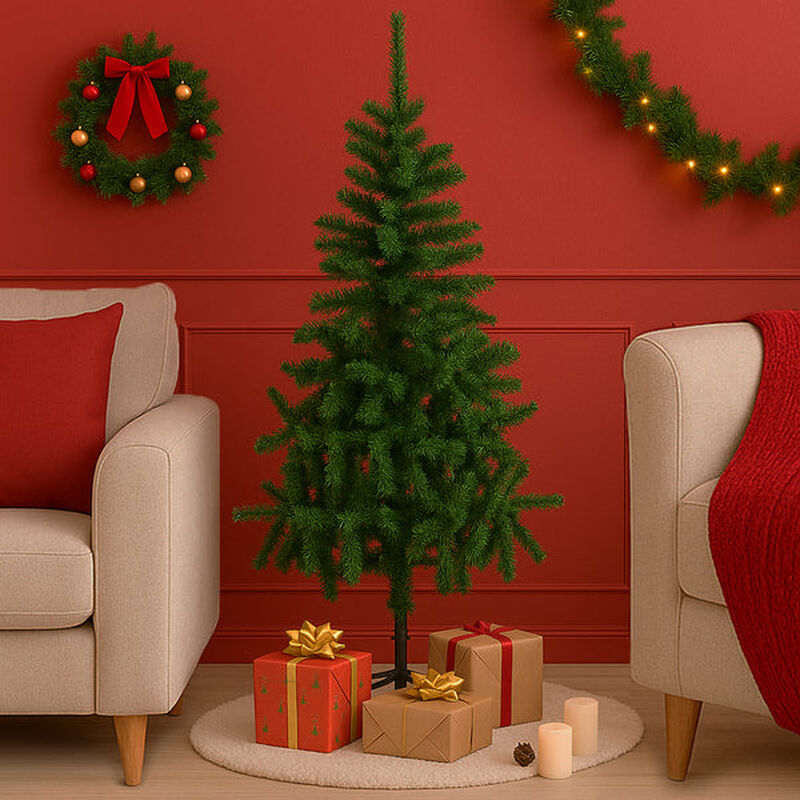 &Aacute;rbol De Navidad Artificial Verde Liso 150 Cm -... image number null