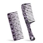Peine Para Cabello Qiupingli 22 cm Flor Negra &ndash; Pack De 2