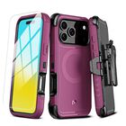 Funda MYBAT Maverick Mag clip para iPhone 17 PRO MAX - Vino con mica