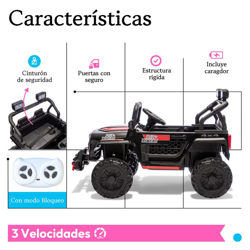 Carro Montable El&eacute;ctrico Nino Control Remoto Te... image number null