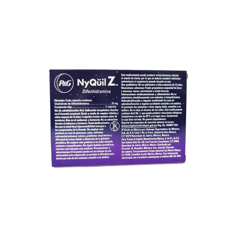 Nyquil Z 25 Mg 30 C&aacute;psula(s) image number null