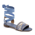 Calzado pasion Sandalia para mujer azul beige oro