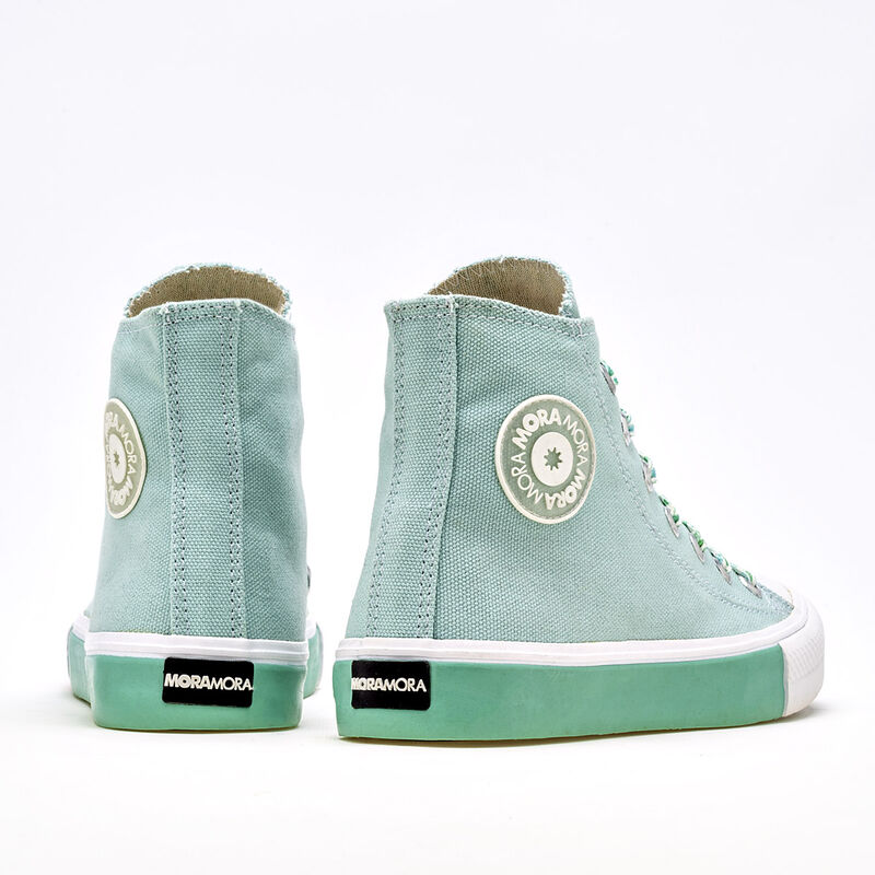 Moramora Tenis urbano para mujer verde blanco image number null
