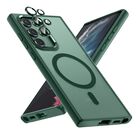 Funda Makavo Galaxy S23 Ultra Magsafe Verde Transl&uacute;cida Mate