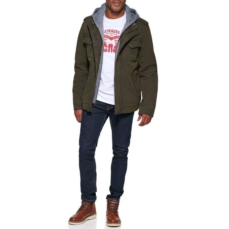 Chaqueta Levi's De Algod&oacute;n Lavado Militar Con C... image number null