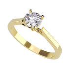 Anillo de Compromiso de 14K con Diamante de Laboratorio 0.50 CT F VS1 Talla 6 ORO AMARILLO 14K&ndash; / FJ760-50-14Y-LG-6