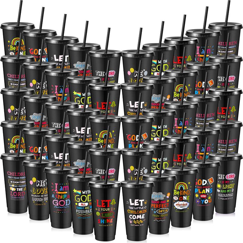 Vasos Infantiles Uiifan 30 Unidades 700 ml Negr... image number null